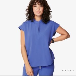 Figs Rafaela Denim Scrub Top NWT